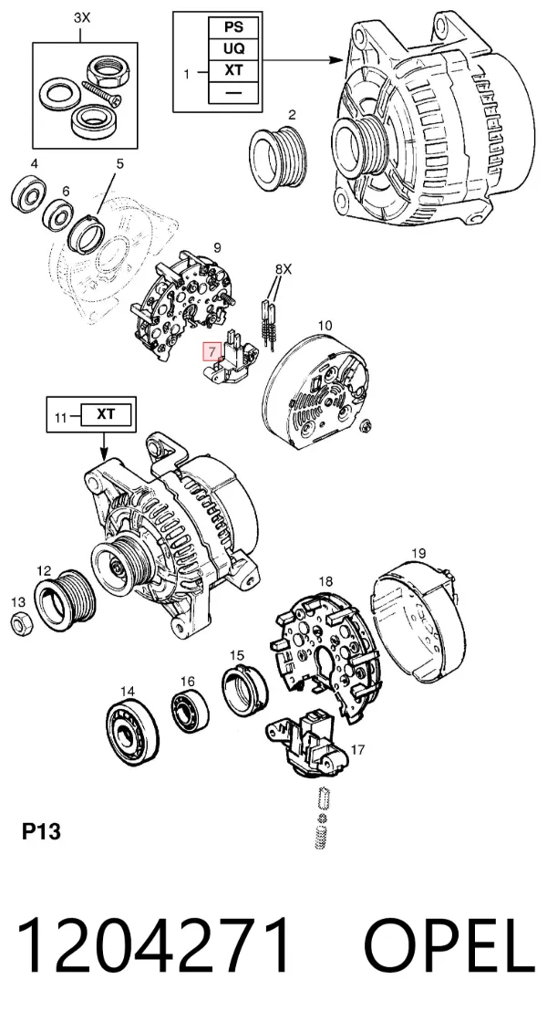Реле генератора 1204271 Opel