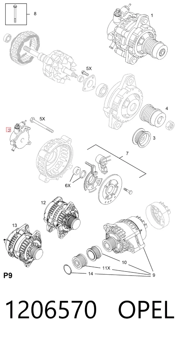 Вакуумный насос 1206570 Opel