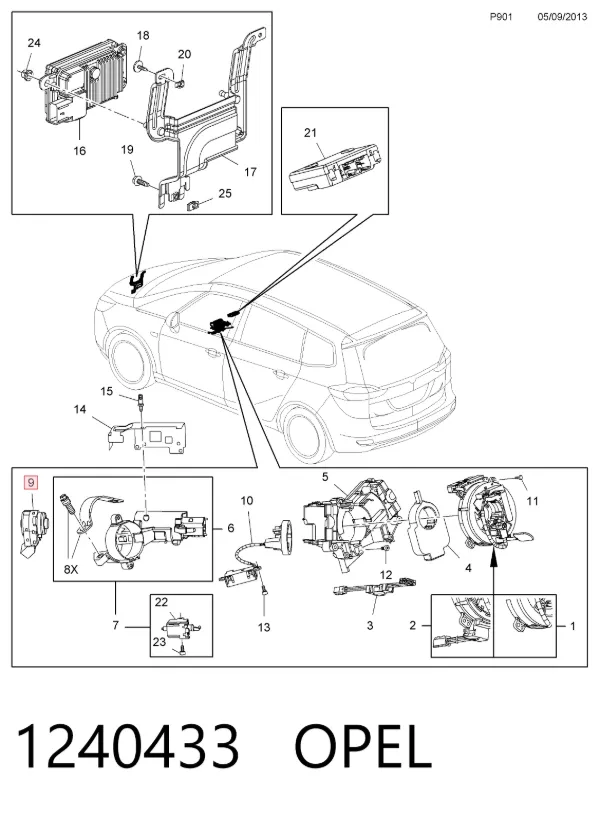 Контактная группа 1240433 Opel