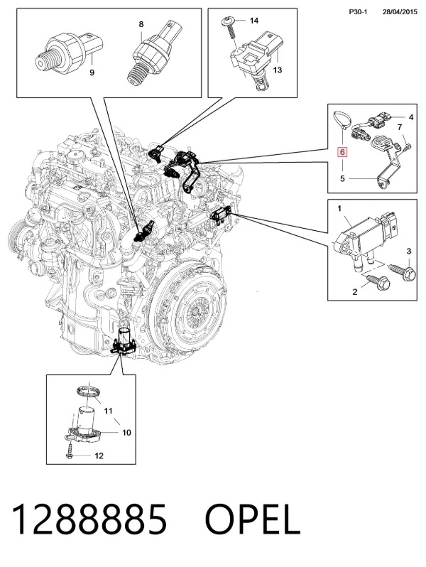 Хомут пластиковый универсальный 1288885 Opel