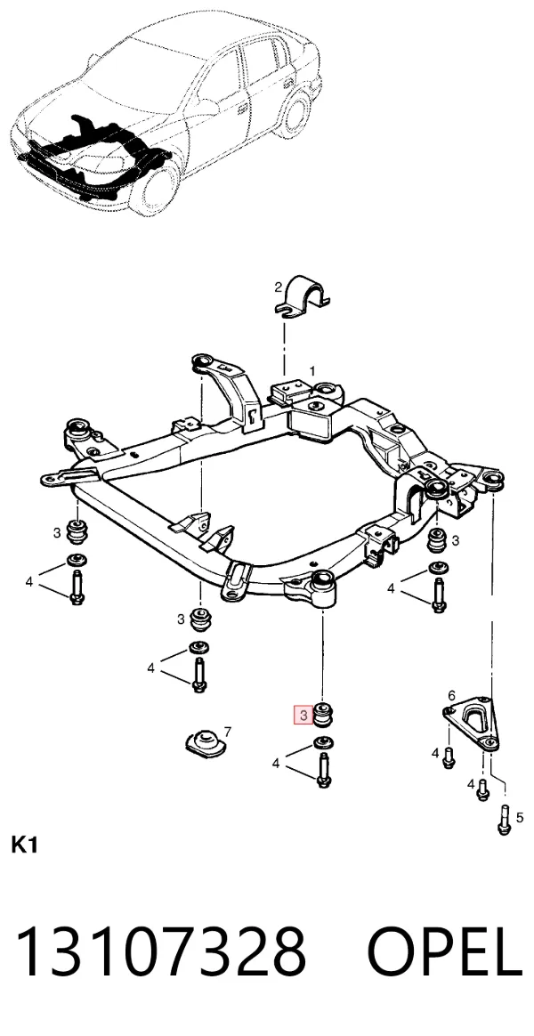 Сайлентблок 13107328 Opel
