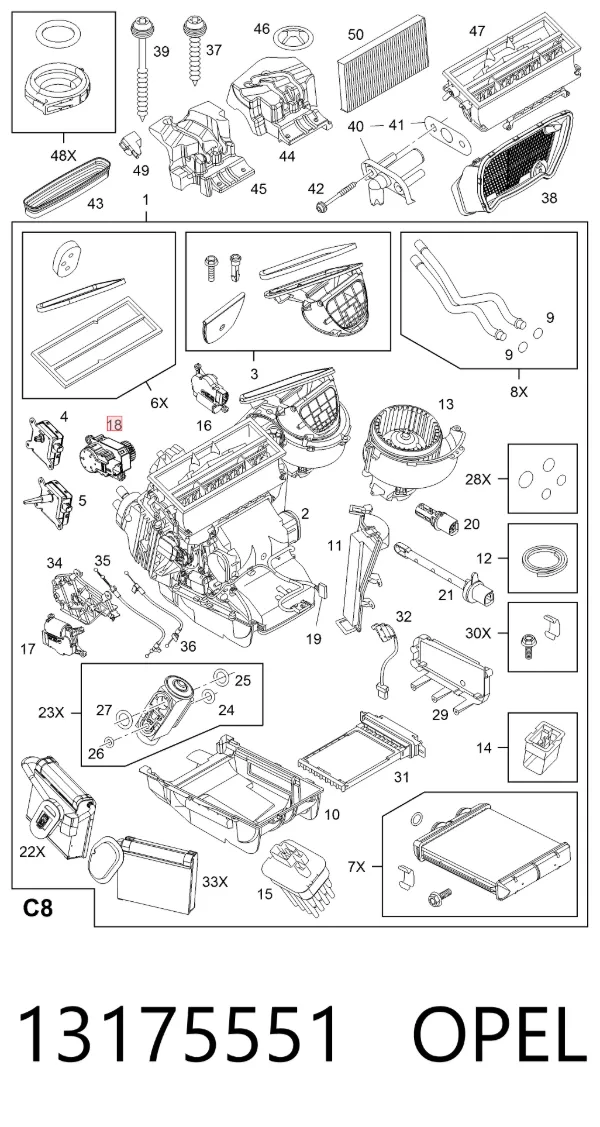 Привод заслонки печки 1845763 General Motors
