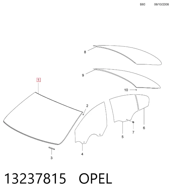 Лобовое стекло AB69701A XYG