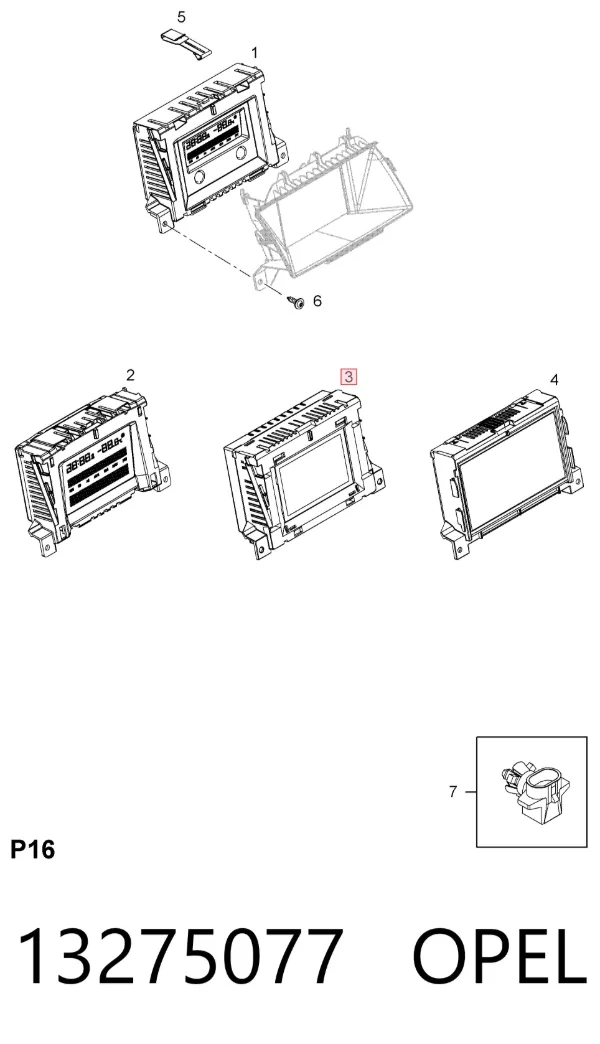 Дисплей многофункциональный 13275077 Opel
