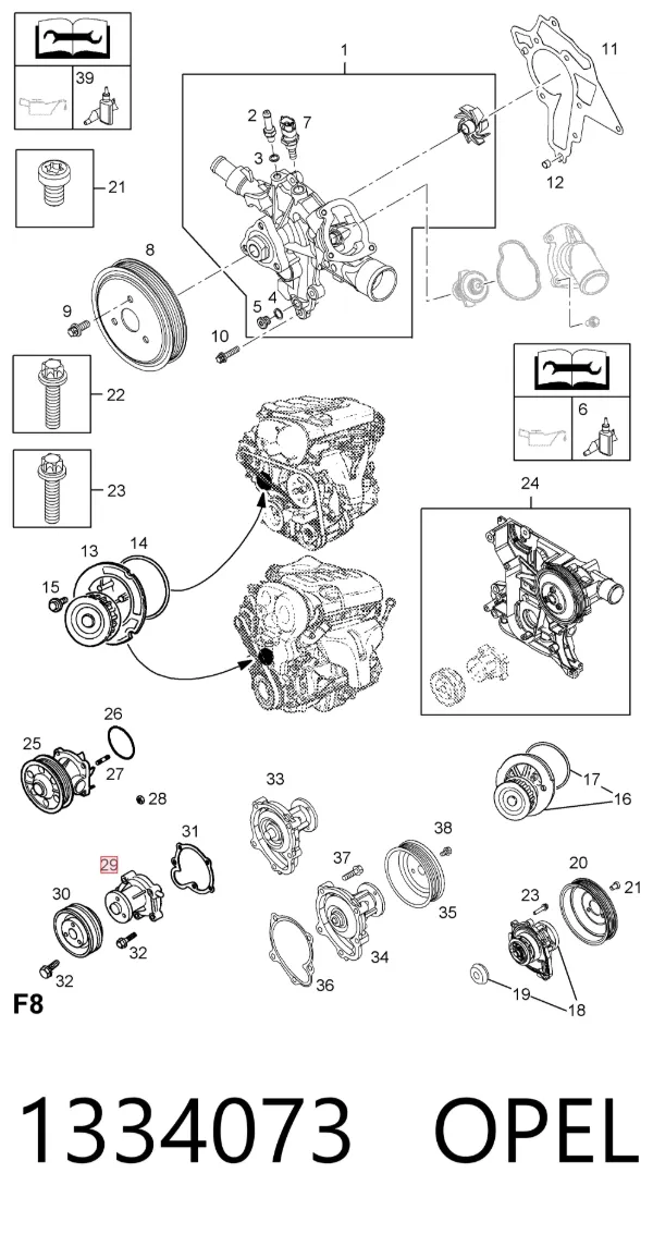 Помпа 1334073 Opel