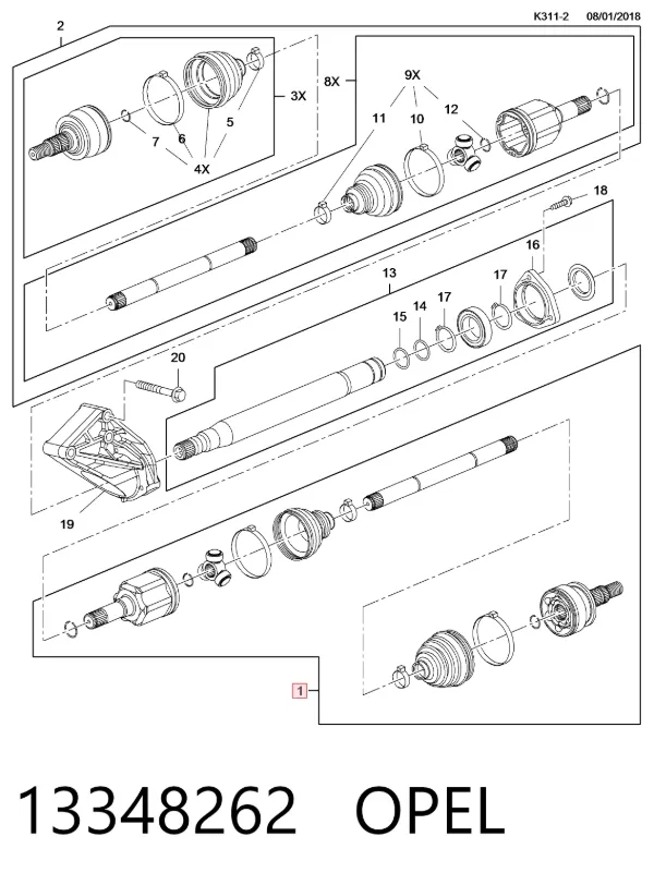  13348262 Opel