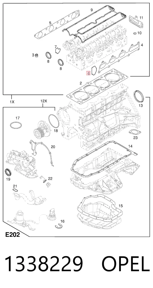 Прокладка термостата 1338229 Opel