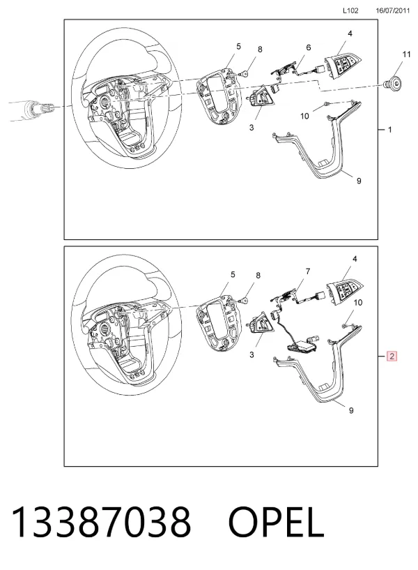 Руль 13387038 Opel