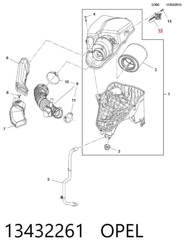 ДМРВ 13432261 Opel