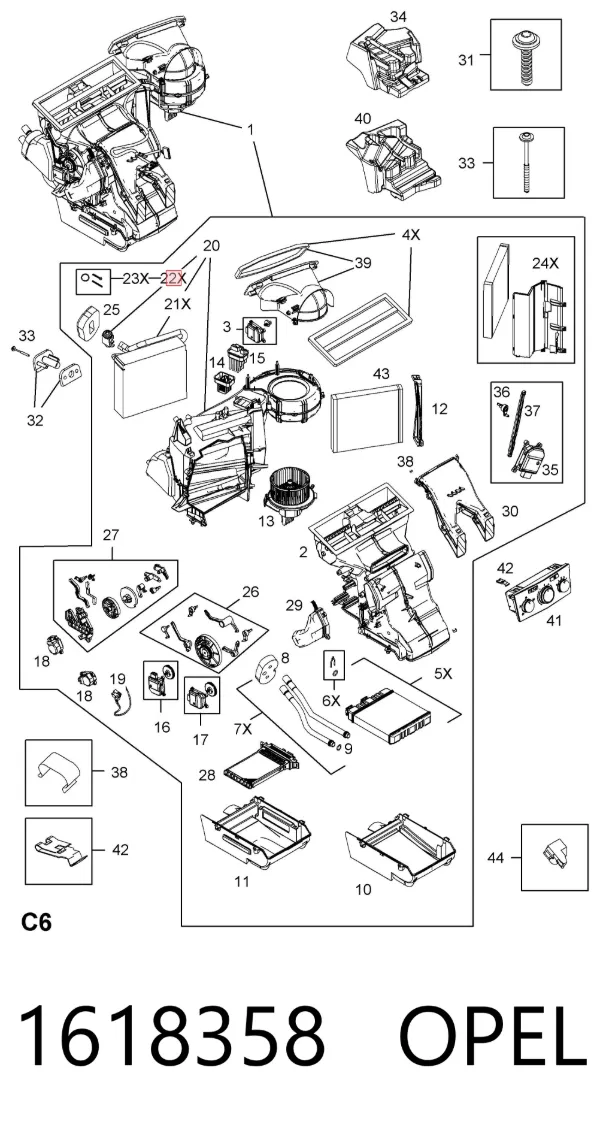 Клапан TRV кондиционера 1618358 Opel