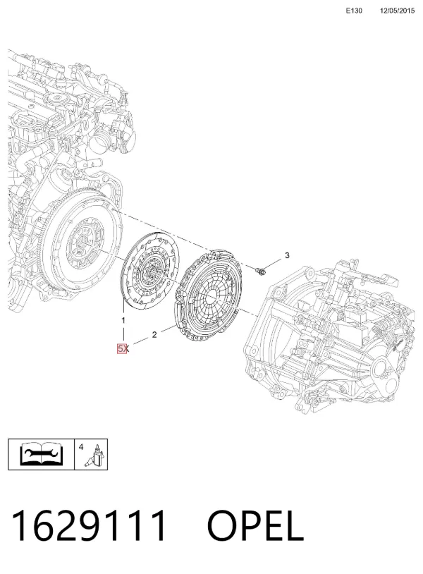 Сцепление 1629111 Opel
