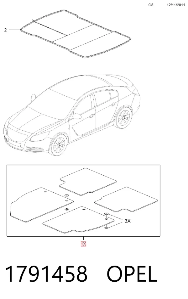Коврики Opel Insignia A