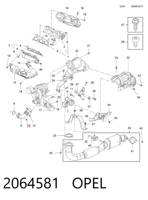Болт (гайка) крепежа 2064581 Opel