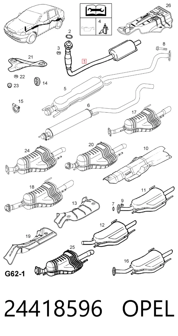 Катализатор 24418596 Opel