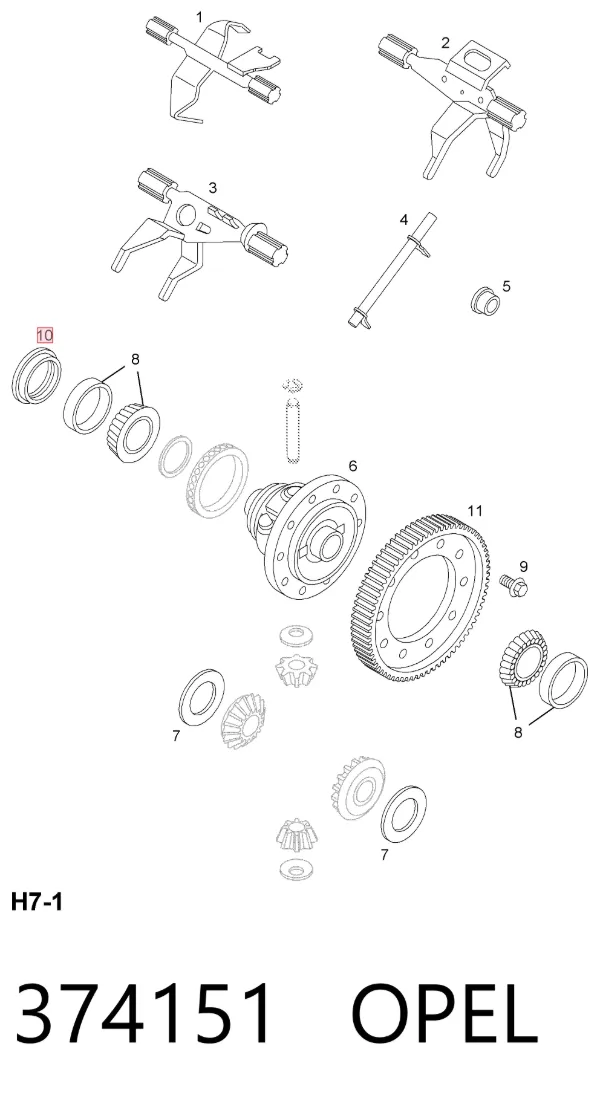 Сальник полуоси 374151 Opel