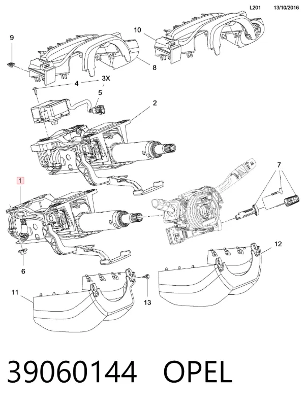 Рулевая колонка 39060144 Opel