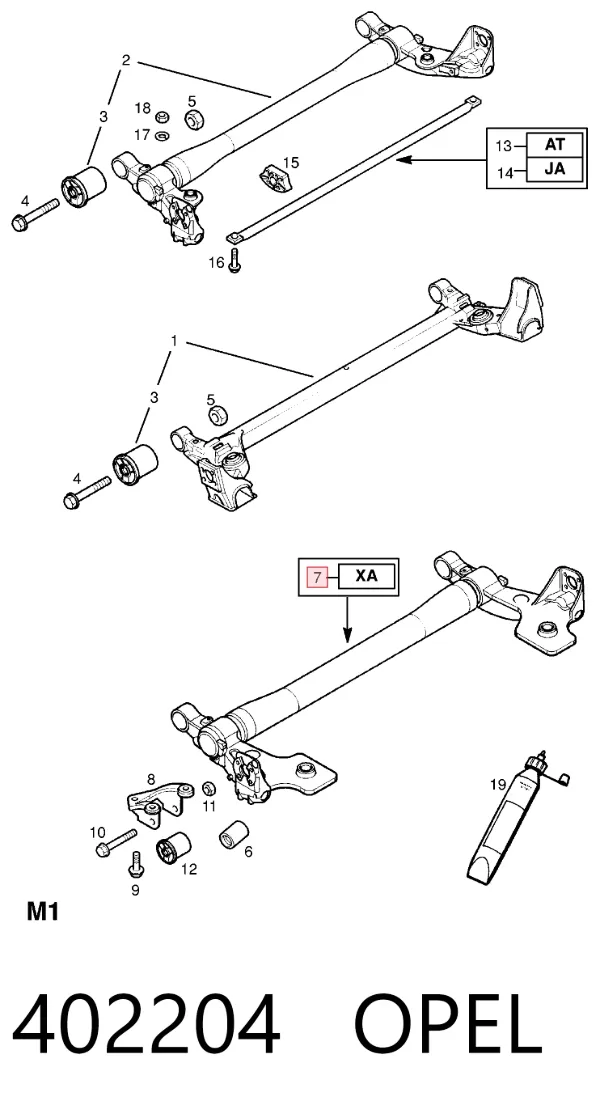 Подрамник задний 402204 Opel