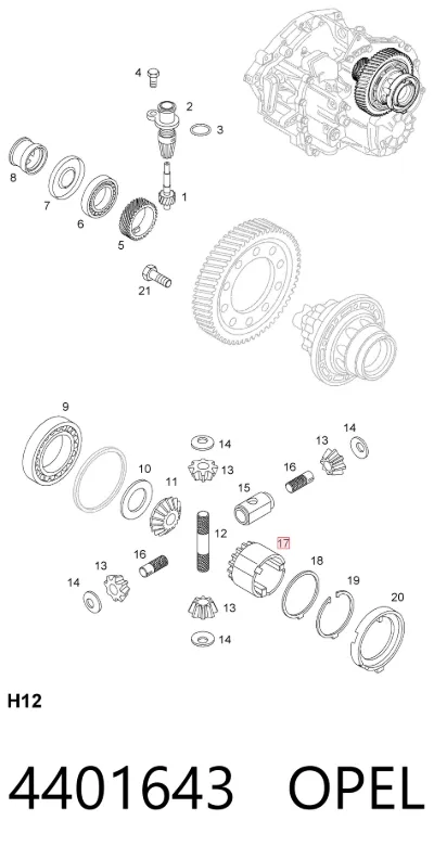 Сателлит дифференциала OPEL 4401643