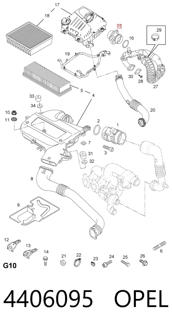 ДМРВ 4406095 Opel