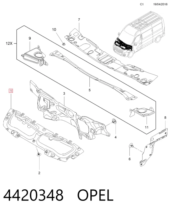 Шумоизоляция капота 93167993 General Motors