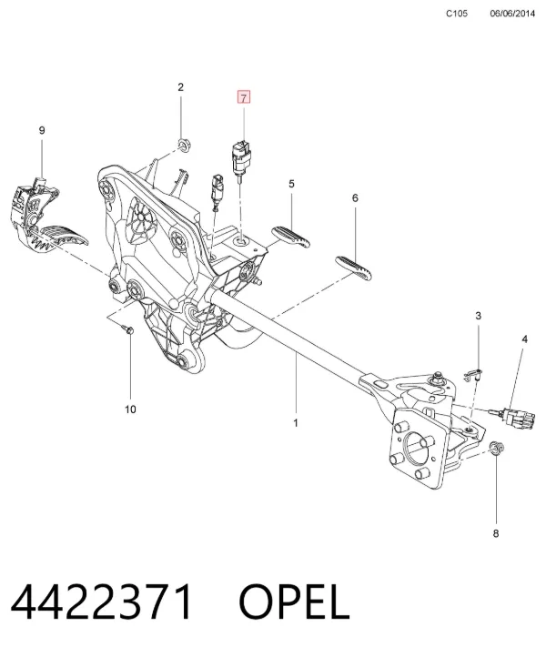 Датчик включения сцепления 4422371 Opel