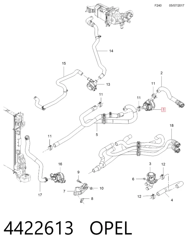 Помпа 4422613 Opel