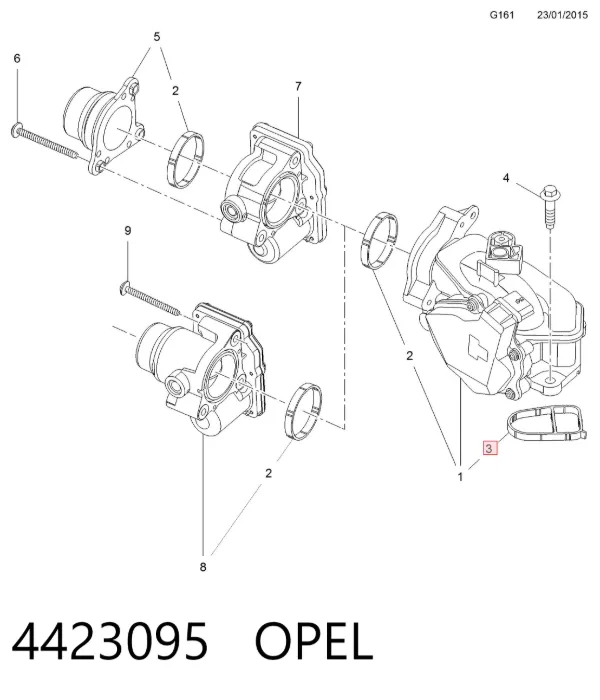 Прокладка дроссельной заслонки 4423095 Opel