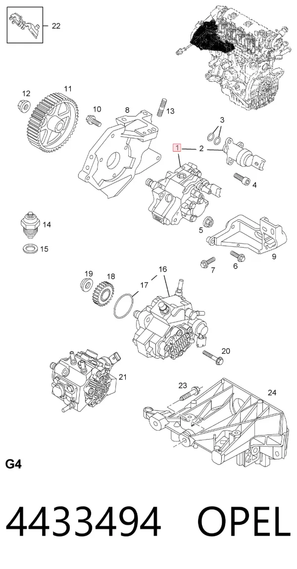 ТНВД 4433494 Opel