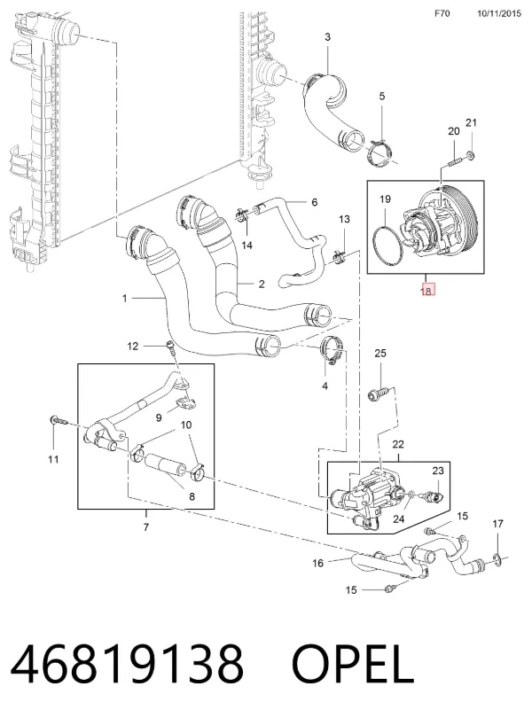 Помпа 46819138 Opel