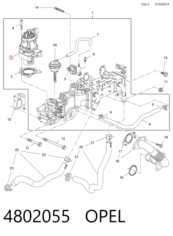 Клапан ЕГР 4802055 Opel