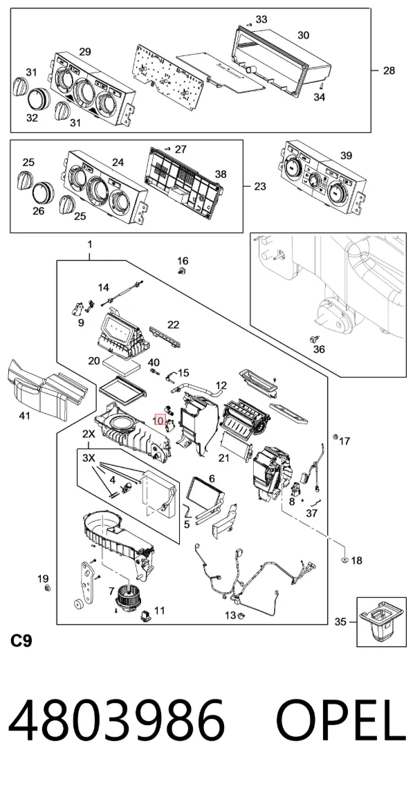 Привод заслонки печки 4803986 Opel