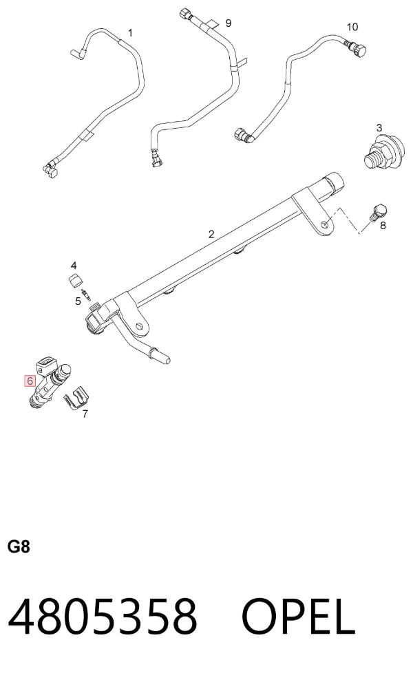 Топливные форсунки 4805358 Opel