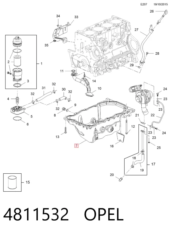 Поддон двигателя 4811532 Opel