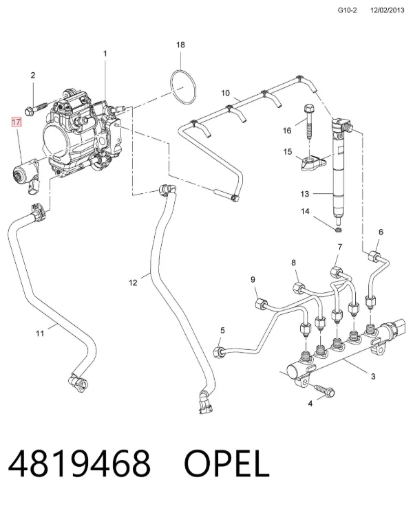 Клапан редукционный 4819468 Opel