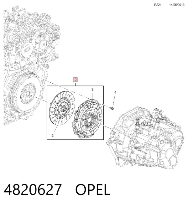 Сцепление 4820627 Opel