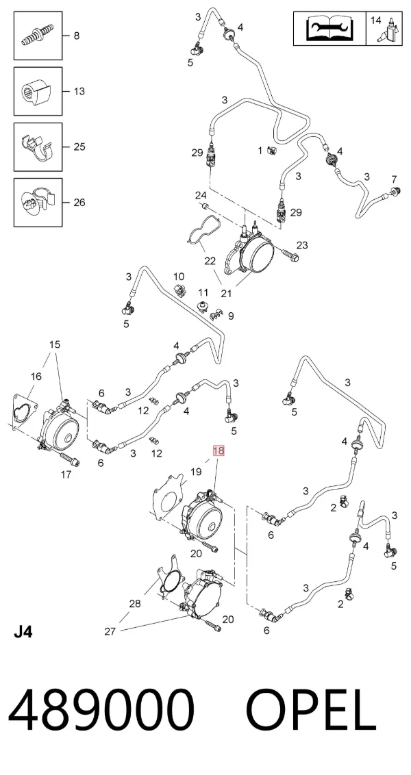 Вакуумный насос 489000 Opel