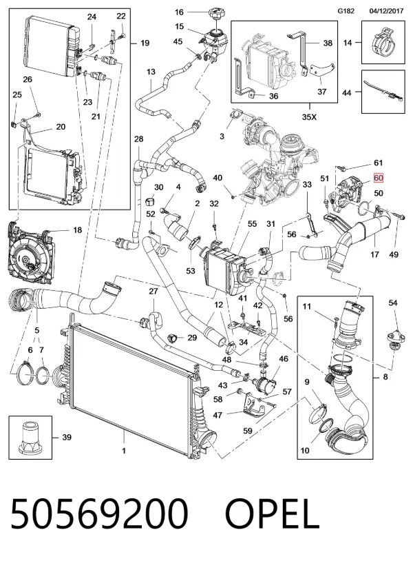 Дроссельная заслонка 50569200 Opel