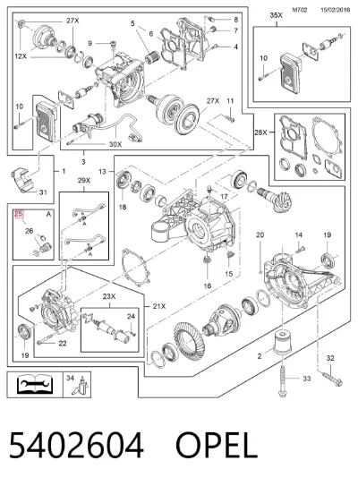 Тройник трубки сцепления OPEL 5402604