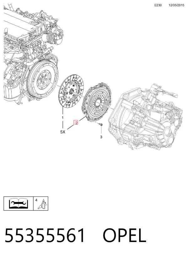 Диск сцепления 55355561 Opel