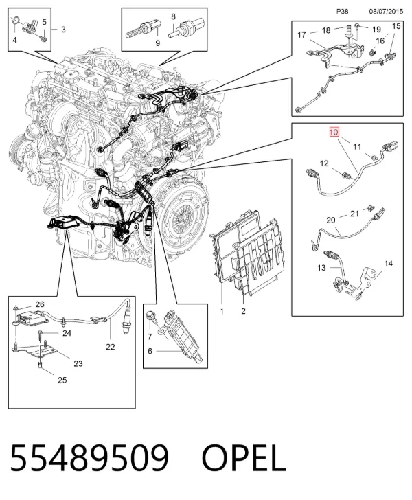 Лямбда зонд 55489509 Opel