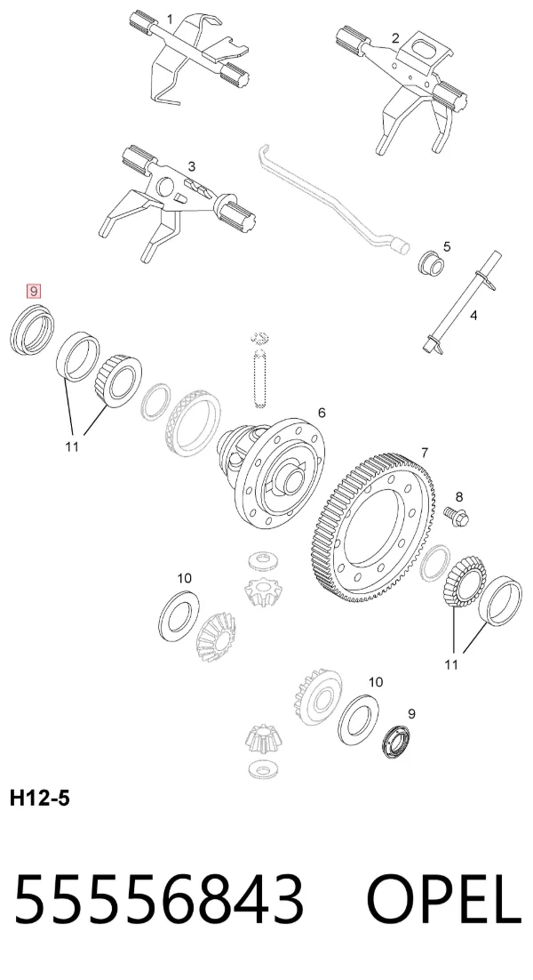 Сальник полуоси 55556843 Opel