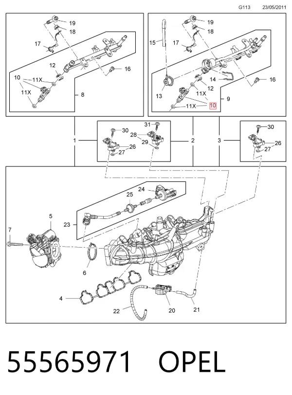 Топливные форсунки 55565971 Opel