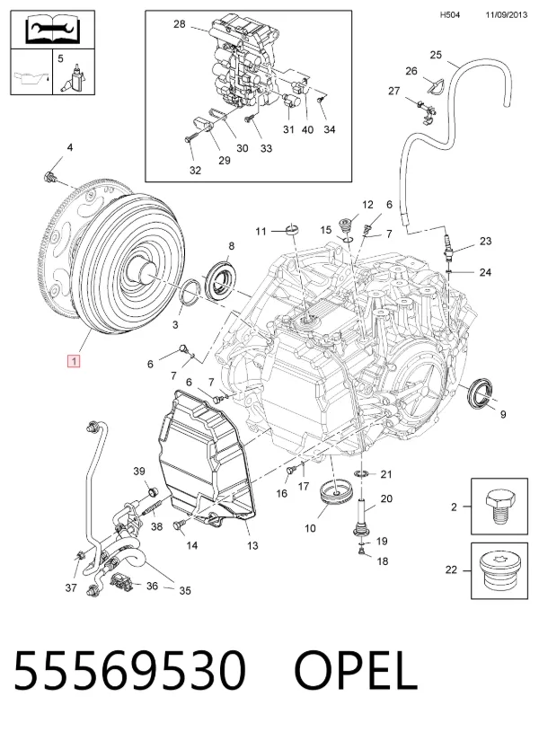 Гидротрансформатор 55569530 Opel