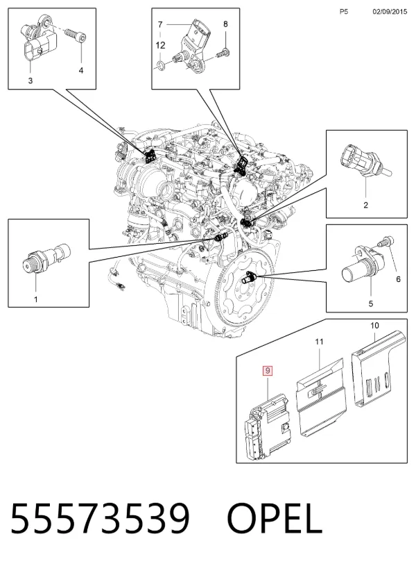 Блок управления двигателем 55573539 Opel