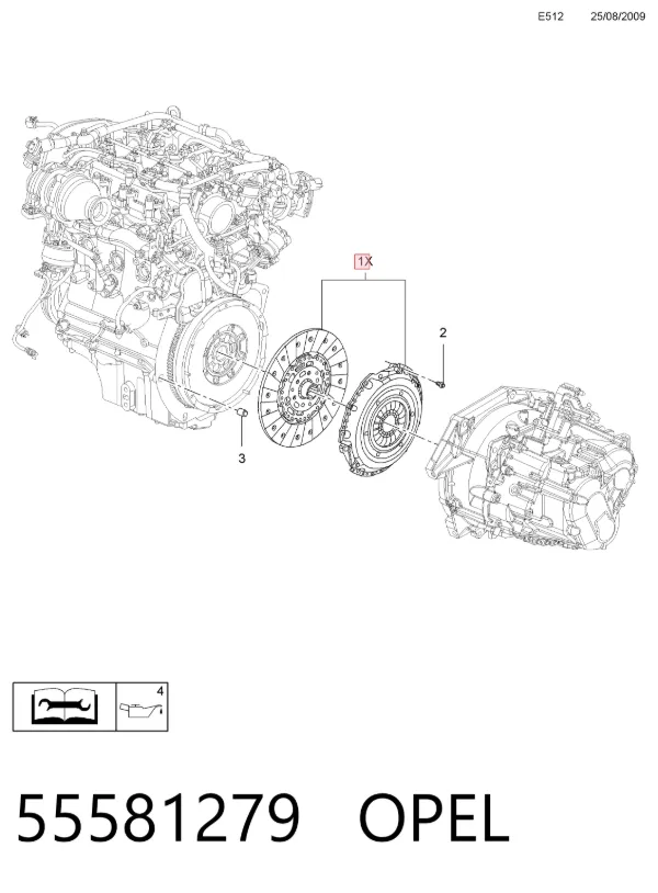 Сцепление 55581279 Opel