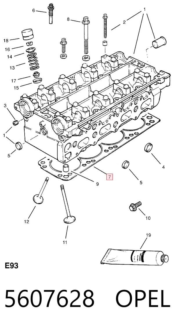 Прокладка ГБЦ 5607628 Opel