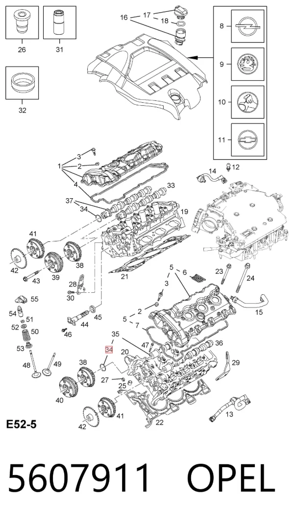 Сальник распредвала 5607911 Opel