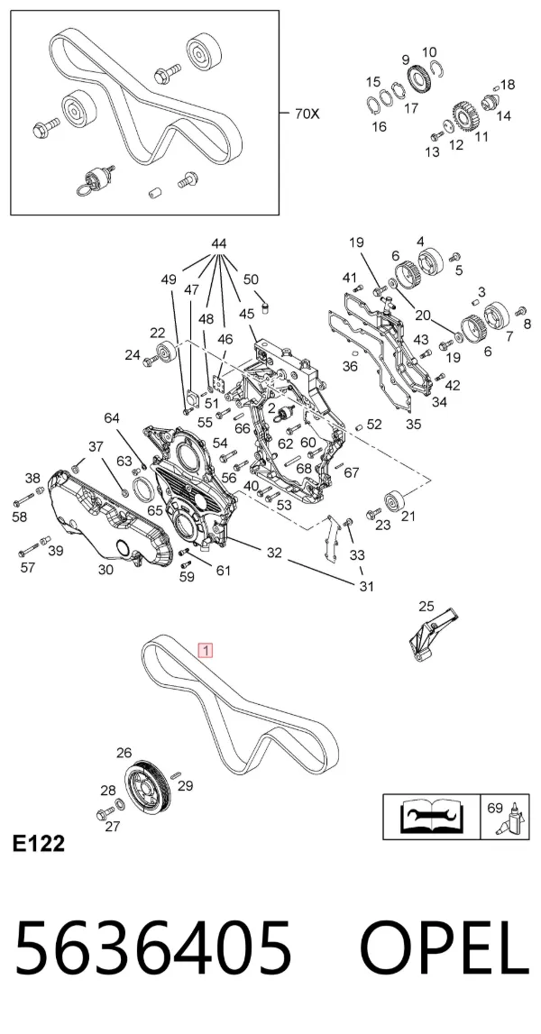 Ремень ГРМ 5636405 Opel
