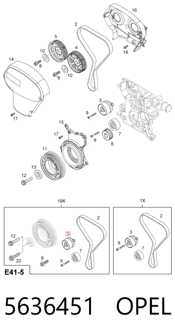 Ролик ГРМ 5636451 Opel