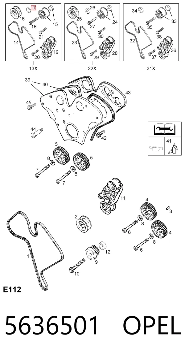 Паразитный ролик ГРМ 5636501 Opel